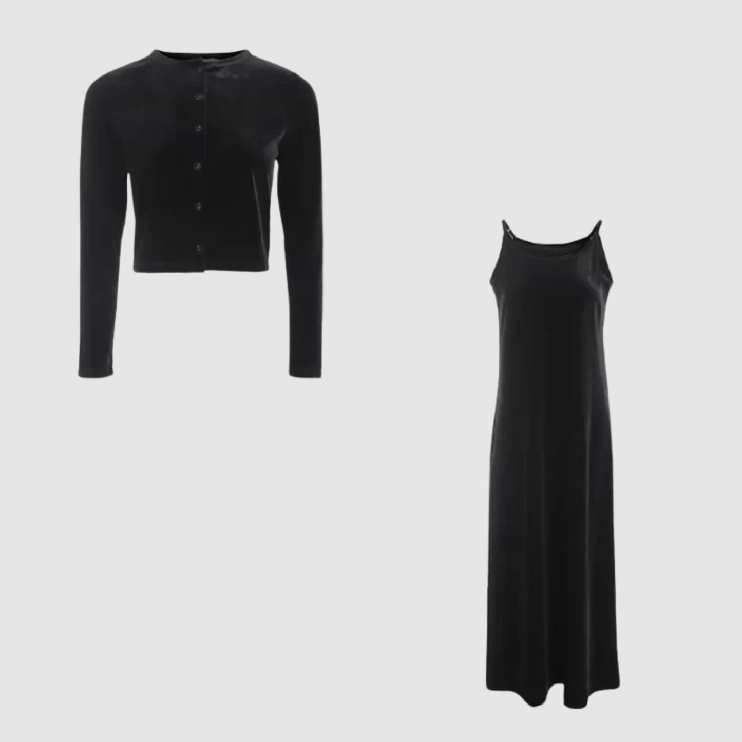 Jane - Vest and dress set with velvet straps