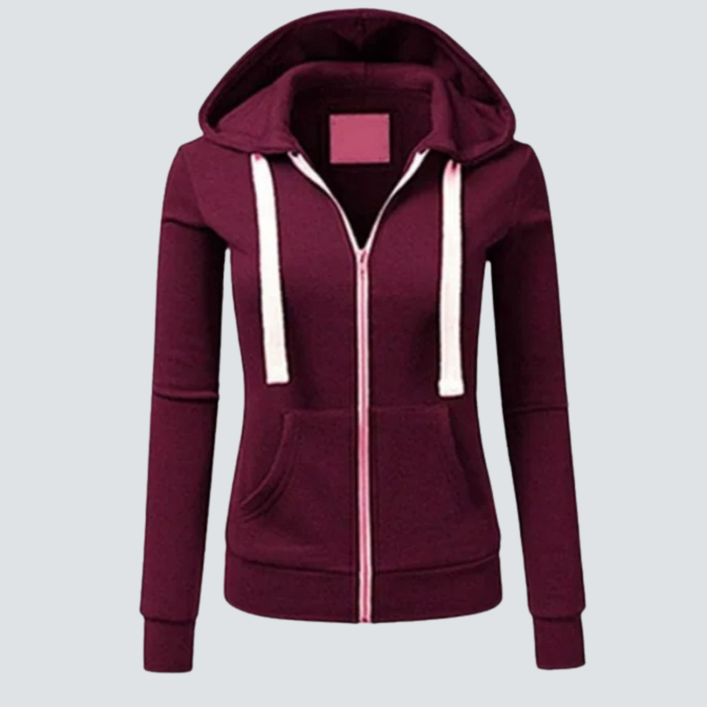 Angela - Wool hoodie with drawstring and zipper