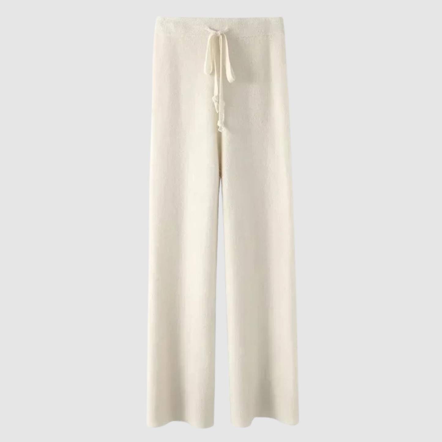 Edith - Knitted wide leg high waisted trousers