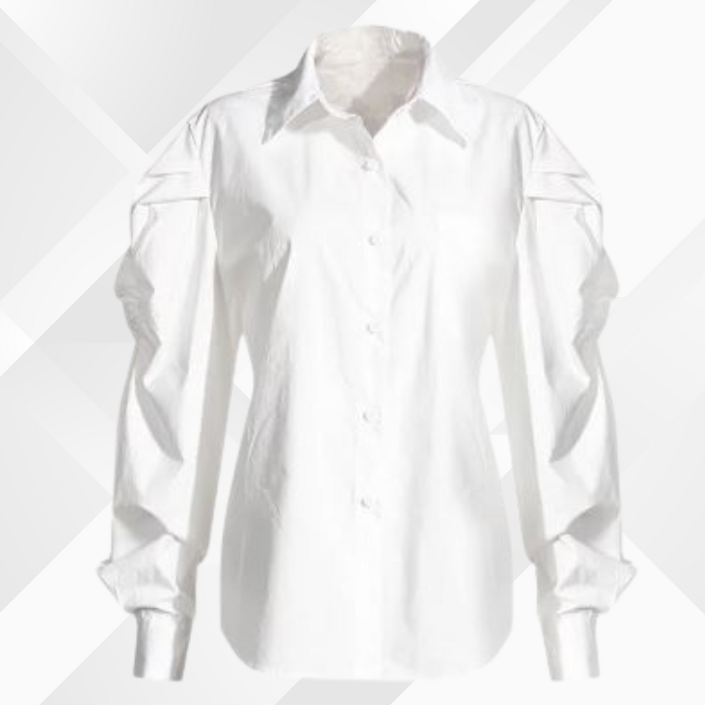 Rebecca | Women's denim vest - blouse with puff sleeves