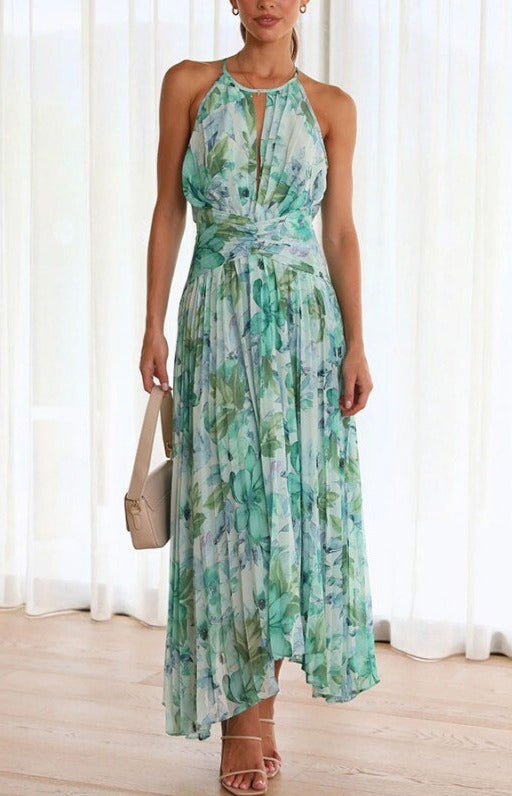 Charley - Elegant V-Neck Women's Dress Sleeveless