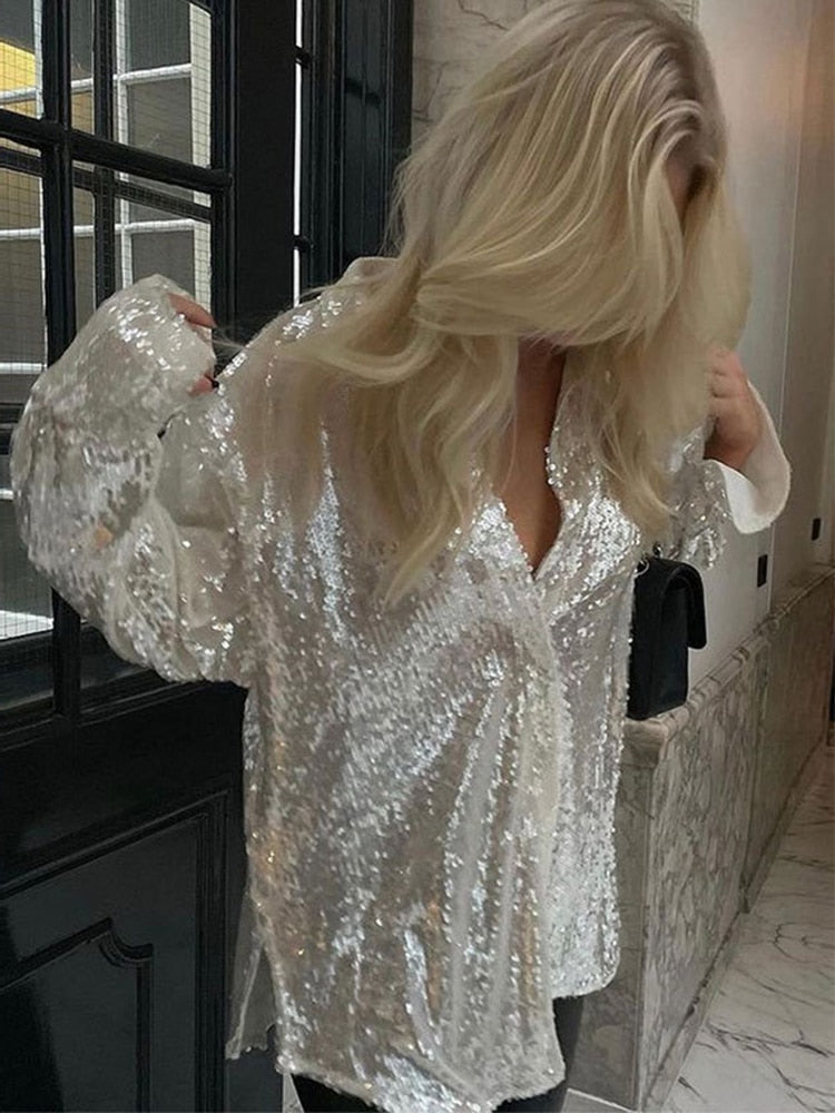 GlitteryDress | Summer 2025 Oversized Shirt for Women