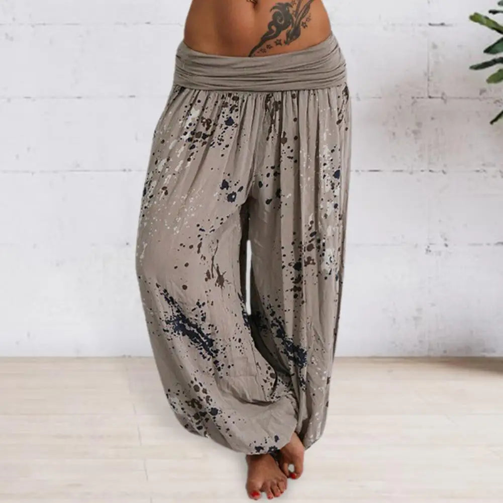 Dorothy - Women's Trousers with Tie Dye Print