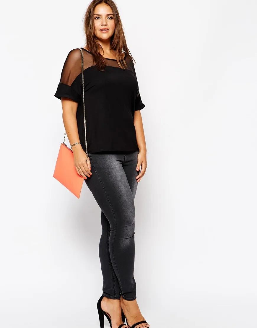 Plus Size Mesh Top for Summer 2025