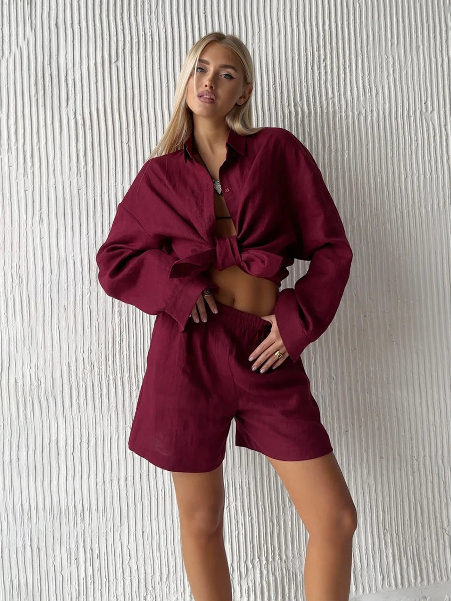 Women's Summer Two-Piece Set - Pants & Top – Léonie