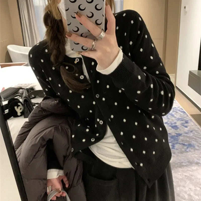KESTREL | POLKA-DOT KNIT CARDIGAN