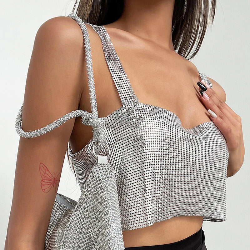 Mayuri | Women's Stylish See-Through Camisole Cropped Top - Fashionable & Light