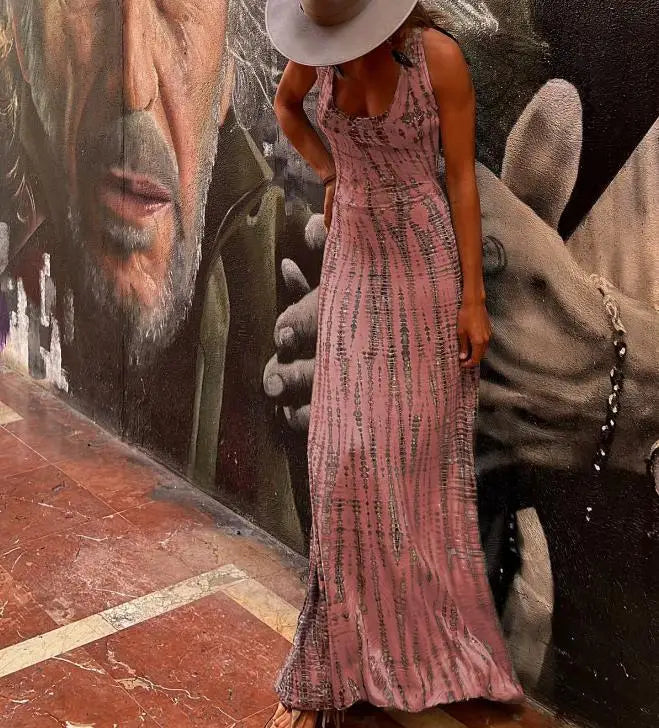 Benilda - Sexy sleeveless bohemian fashion with open back