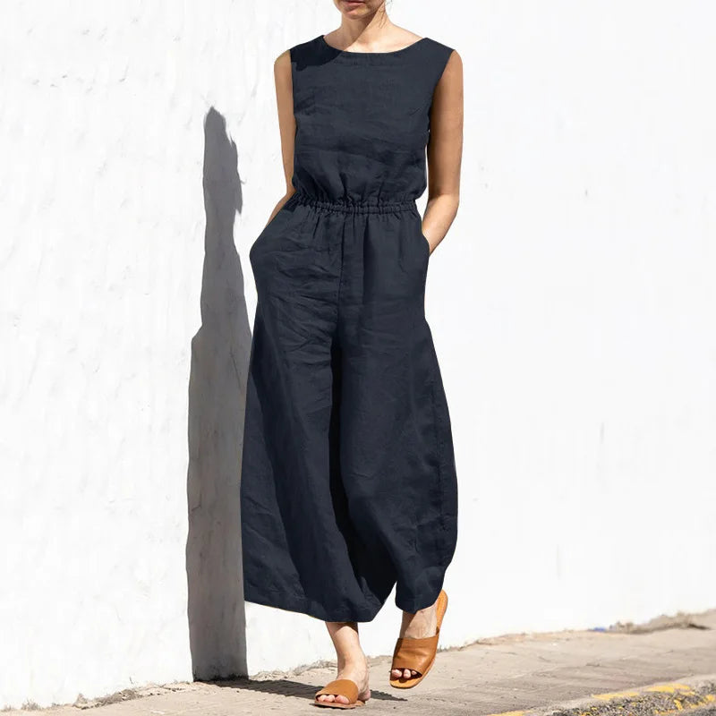 Georgia - Cotton linen jumpsuit