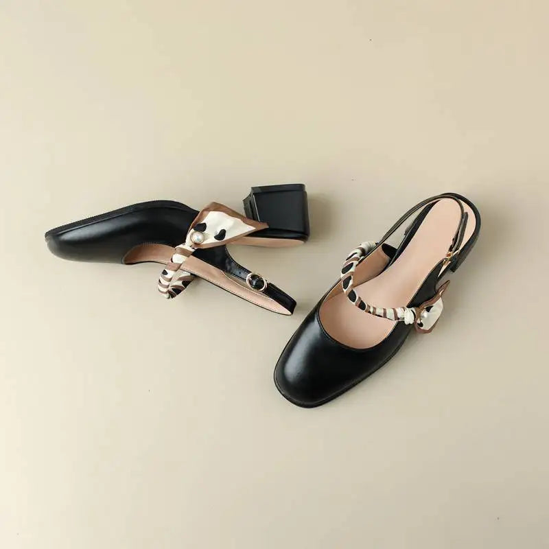 GIAVANNA | PEARL STRAP SLINGBACK HEELS