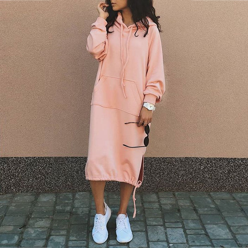 Nita - Long dress with hood