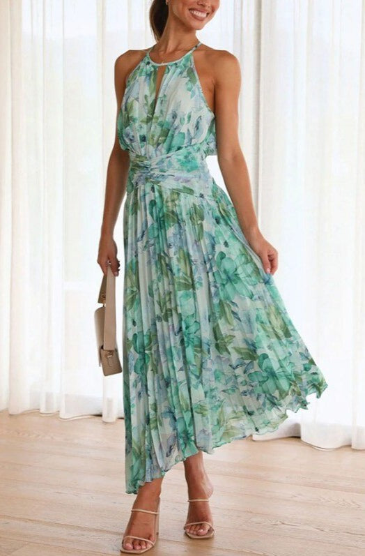Charley - Elegant V-Neck Women's Dress Sleeveless