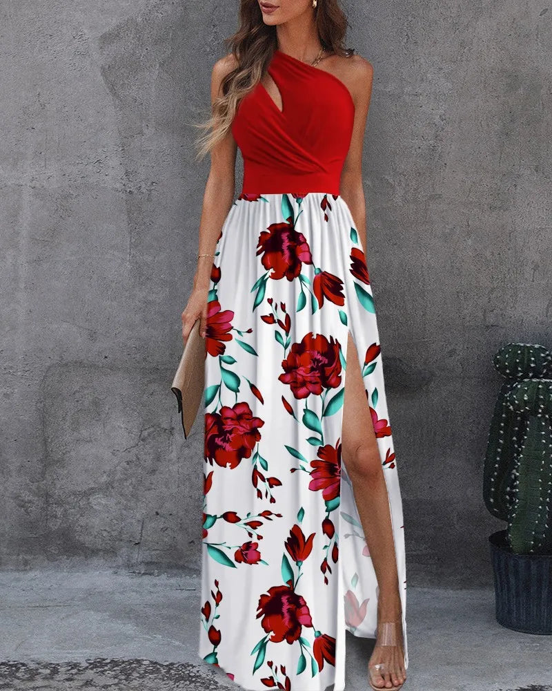 Emery - Elegant one shoulder maxi dress