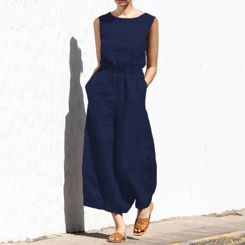 Georgina - Cotton linen jumpsuit