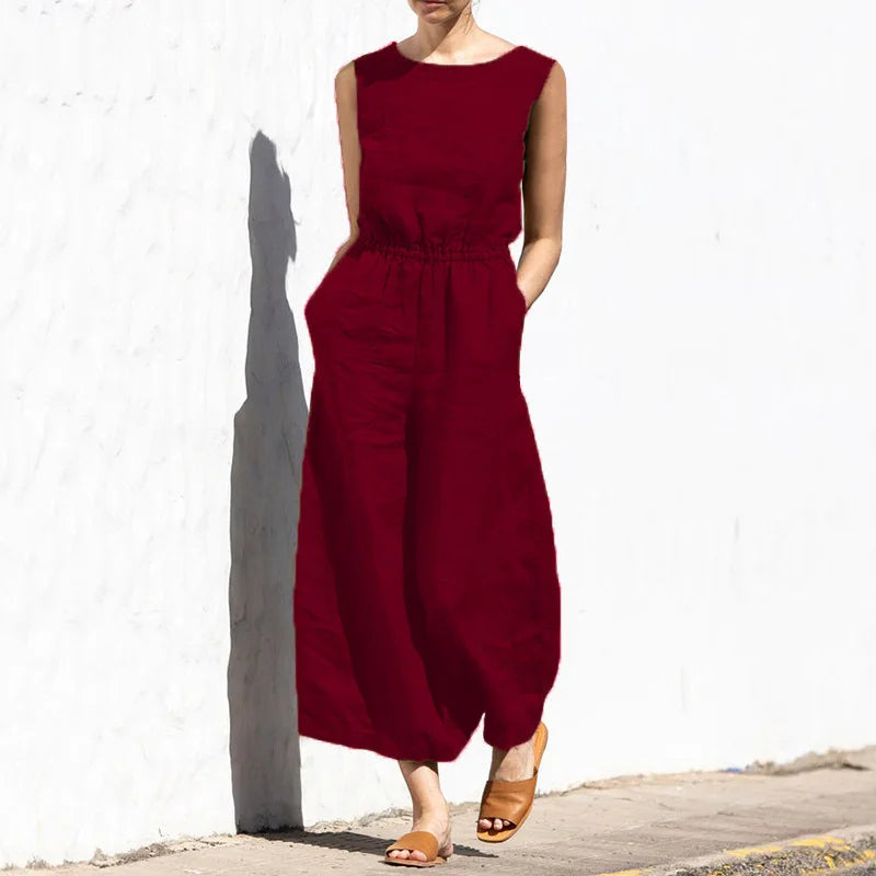 Georgina - Cotton linen jumpsuit