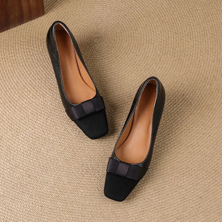 TATUM | BOW DETAIL BLOCK HEELS