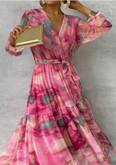 Evelyn – Watercolor Dream Maxi Dress