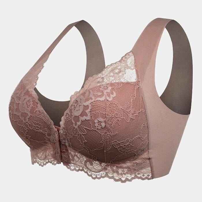 Seamless Lace-Front Closure Sports Bra – Mireya