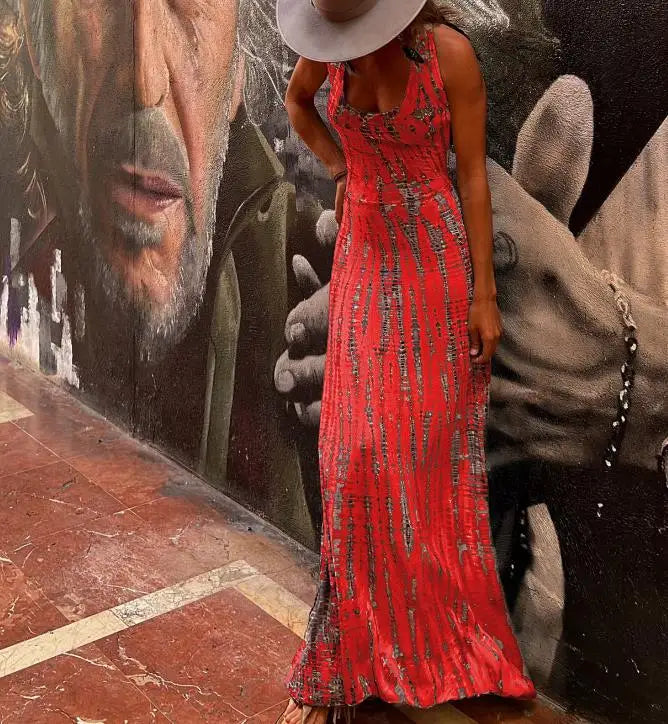 Benilda - Sexy sleeveless bohemian fashion with open back