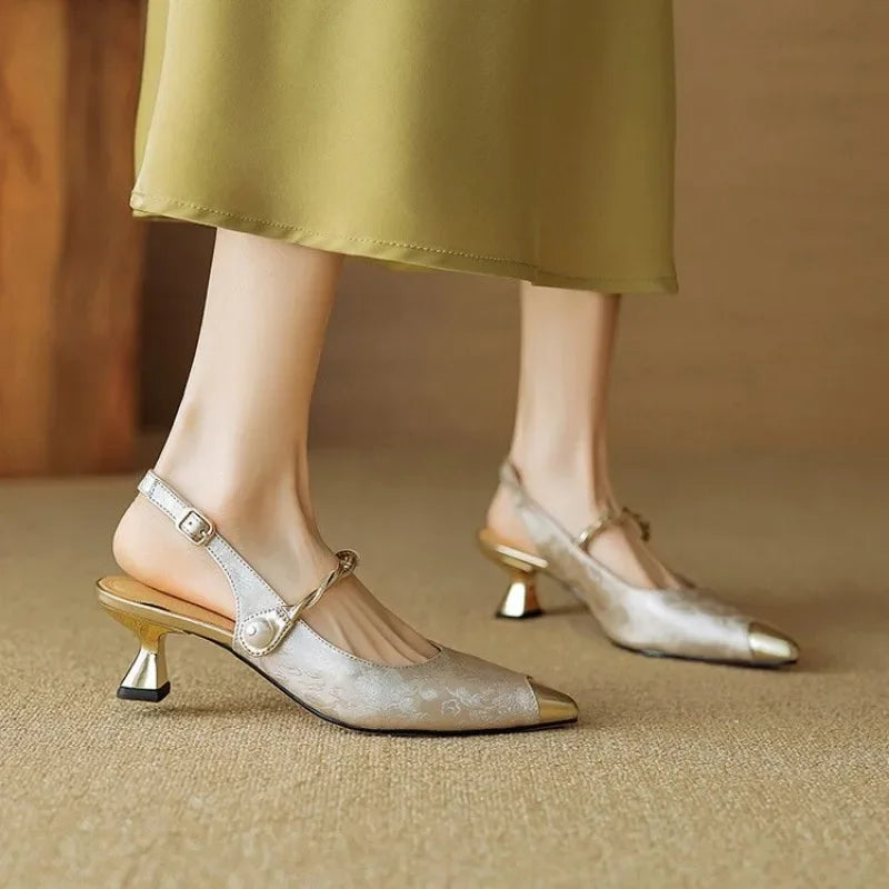 MAZIE | SCULPTED TOE-CAP HEELS