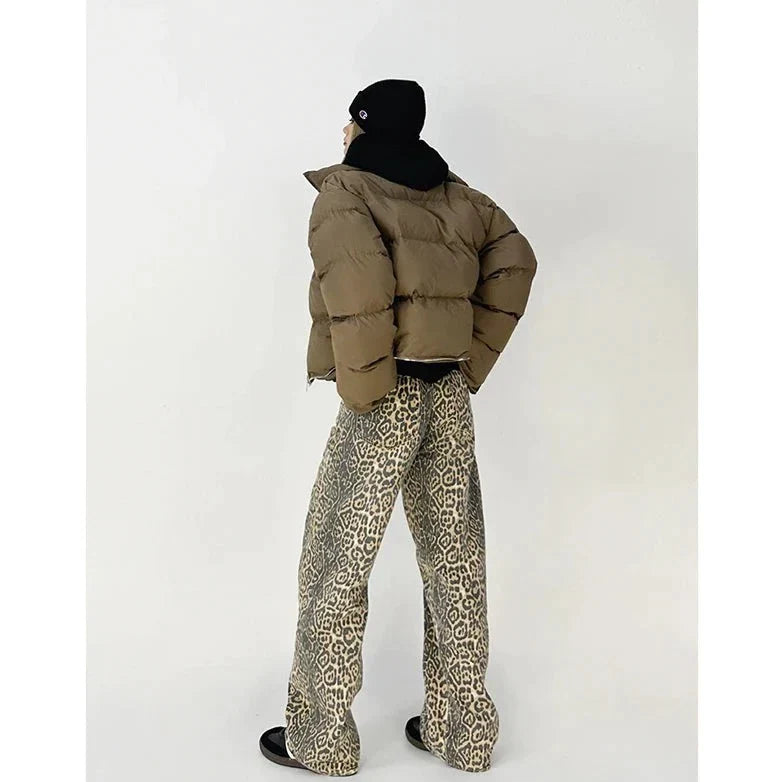 Gilda - Retro Leopard Print Trousers