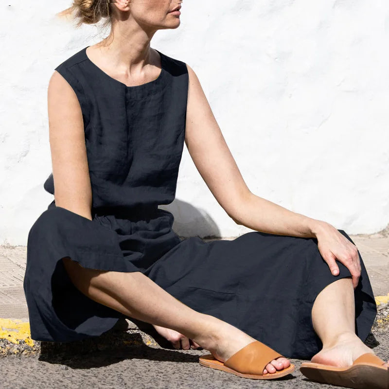Georgia - Cotton linen jumpsuit