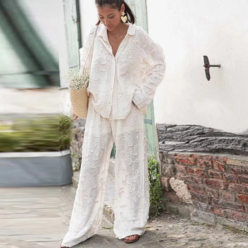 Eloise - Silk Cotton Long Sleeve & Pants Set