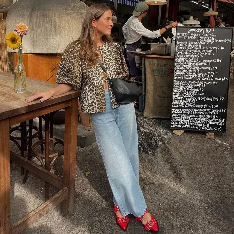 Josephine - Leopard Bow Top