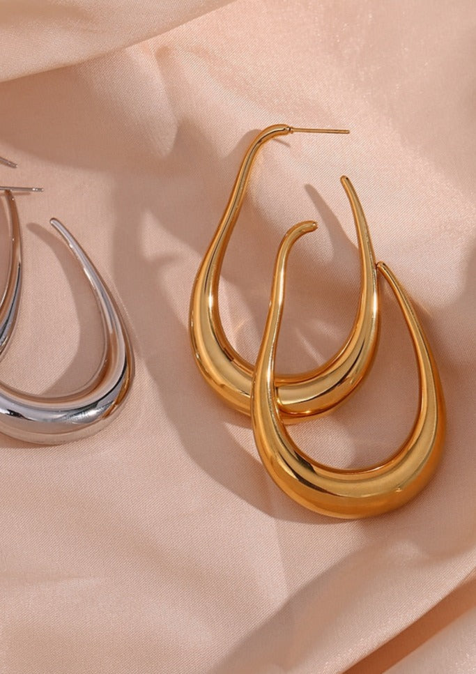 Mariah | Drop Hoop Earrings