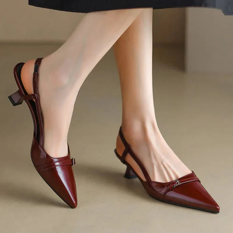 EVALYN | SLINGBACK PATENT HEELS