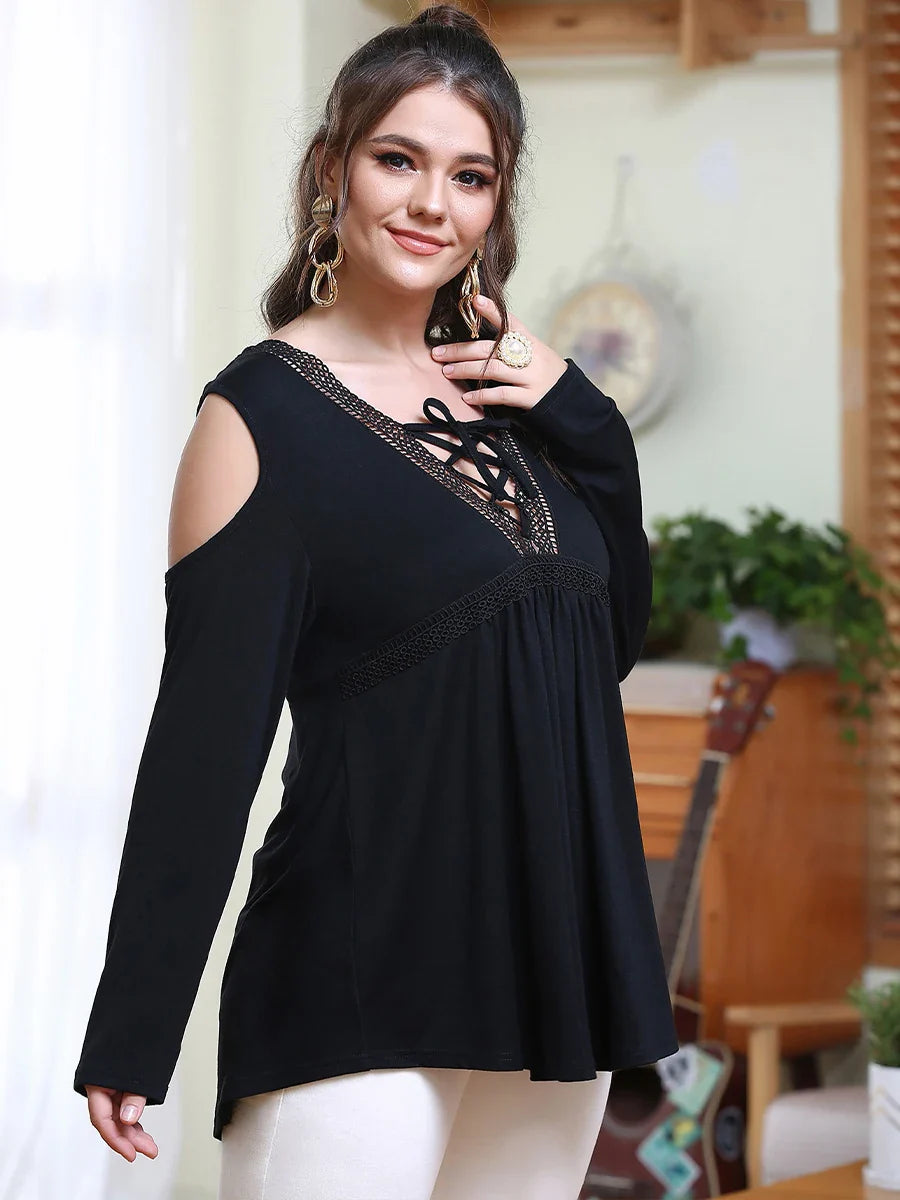 Oversized cold shoulder T-Shirt for Summer 2025