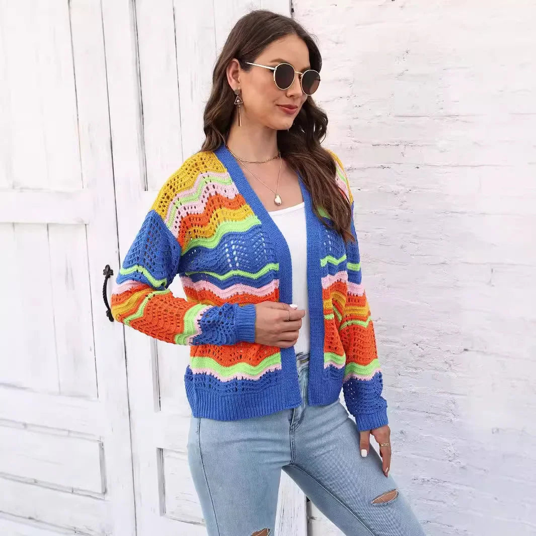 BRONYA | COLORWAVE KNIT CARDIGAN