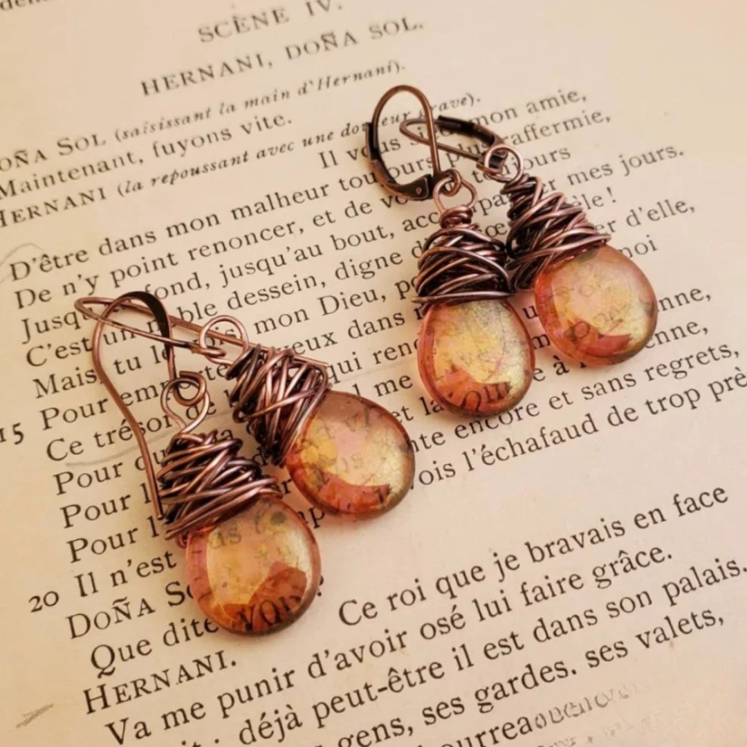 VAELA | VINTAGE WIRE-WRAPPED EARRINGS