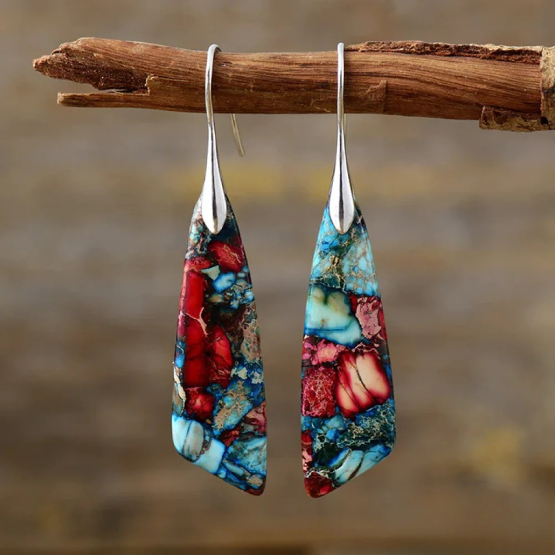 JALYRA | STONE MOSAIC DROP EARRINGS