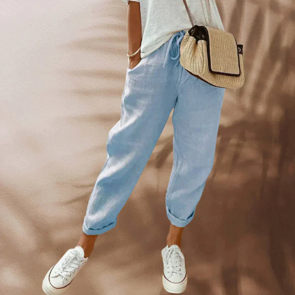 Alexandria - Casual elastic chic trousers with drawstring