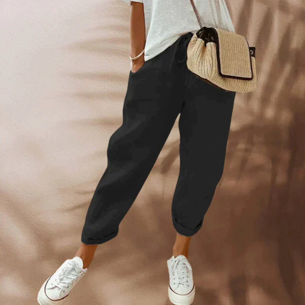 Alexandria - Casual elastic chic trousers with drawstring