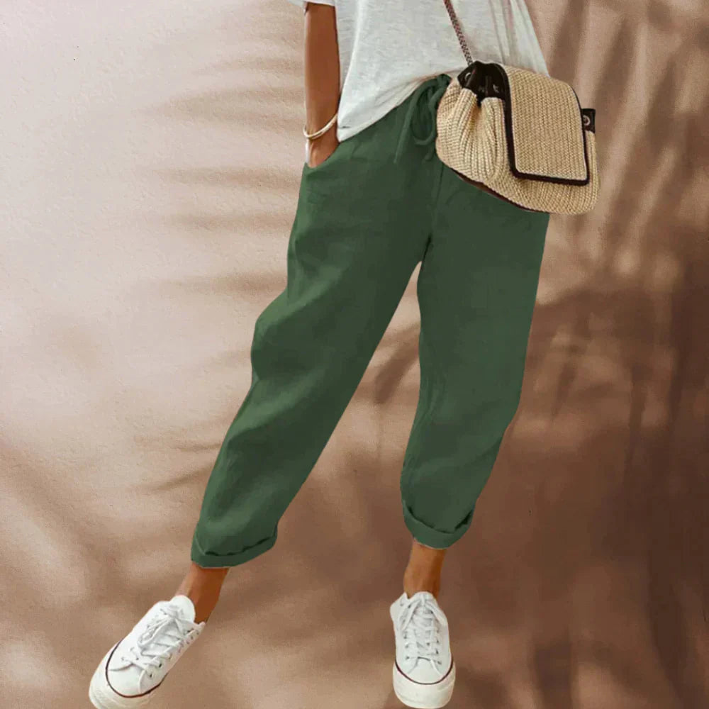 Alexandria - Casual elastic chic trousers with drawstring