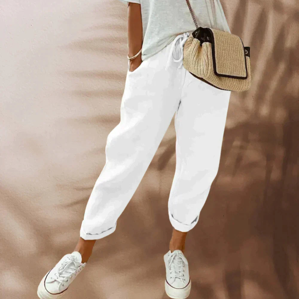 Alexandria - Casual elastic chic trousers with drawstring