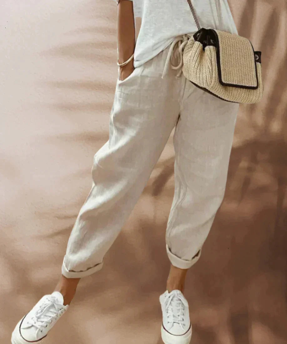 Alexandria - Casual elastic chic trousers with drawstring