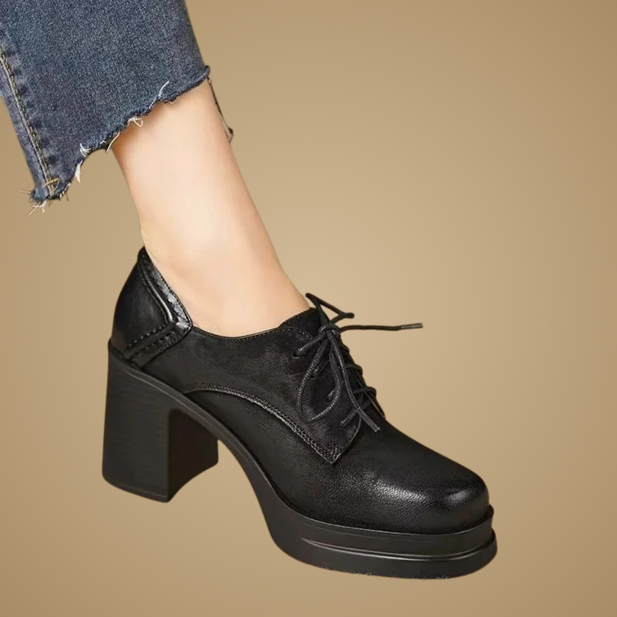 NYSSA | CHUNKY LACE-UP HEELS