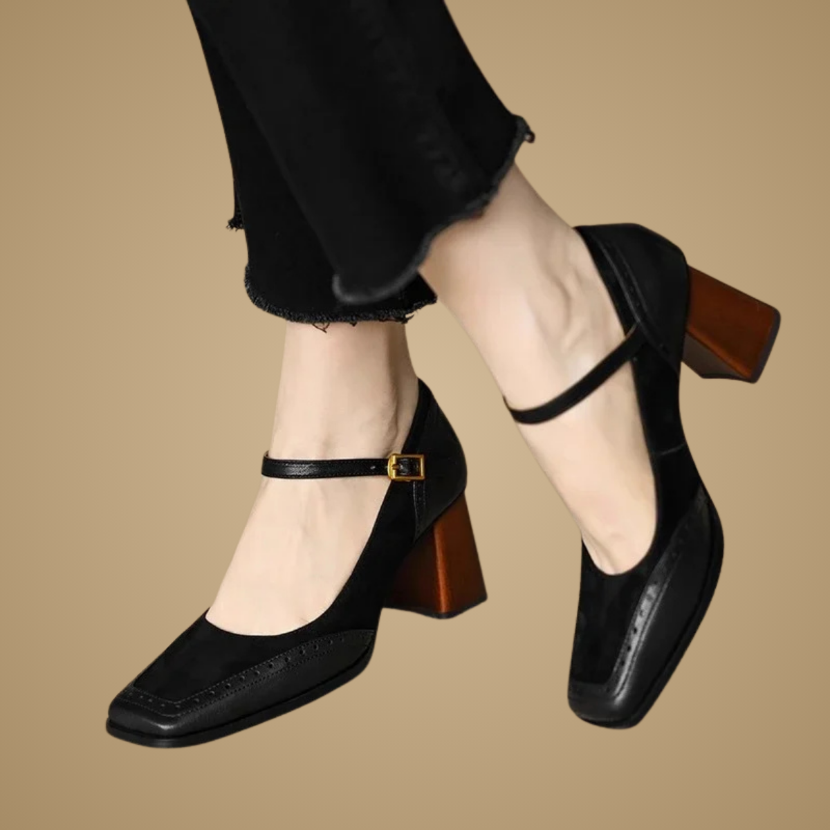 WRENLEY | TWO-TONE MARY JANE HEELS