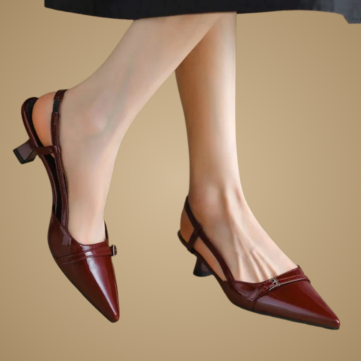 EVALYN | SLINGBACK PATENT HEELS