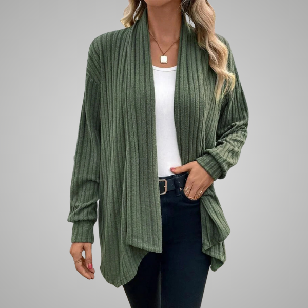 EMMELINE | DRAPED STRIPE CARDIGAN