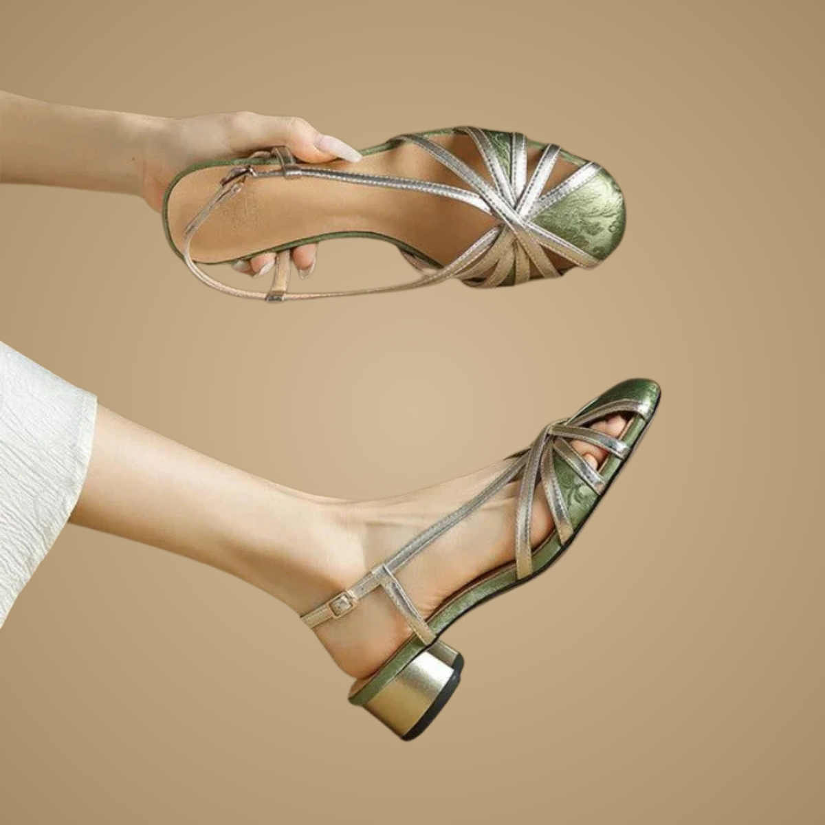 SHILOH | STRAPPY LOW HEEL SANDALS