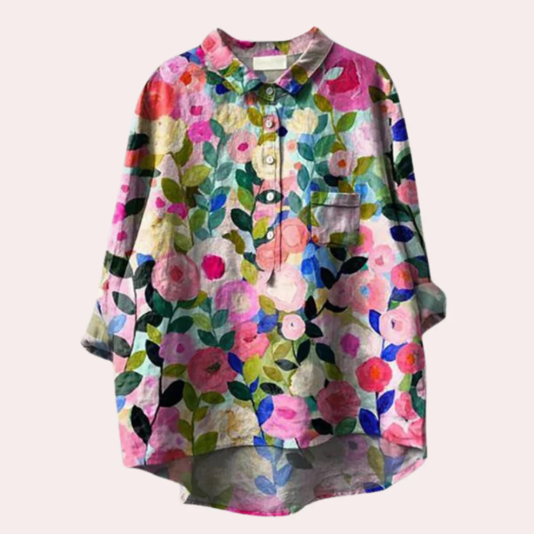 Bertan - Women's Blouse with Flower Print