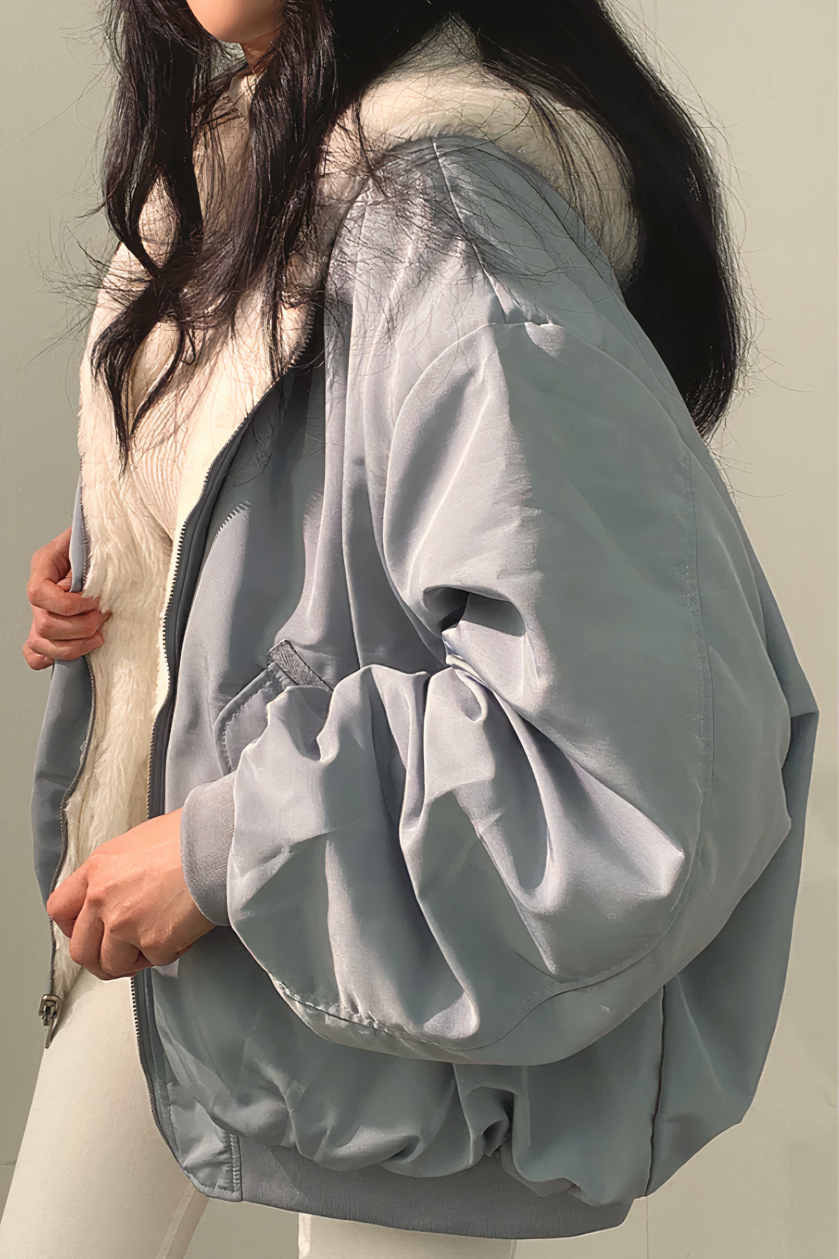 Winter coat with cashmere hood - Vesper