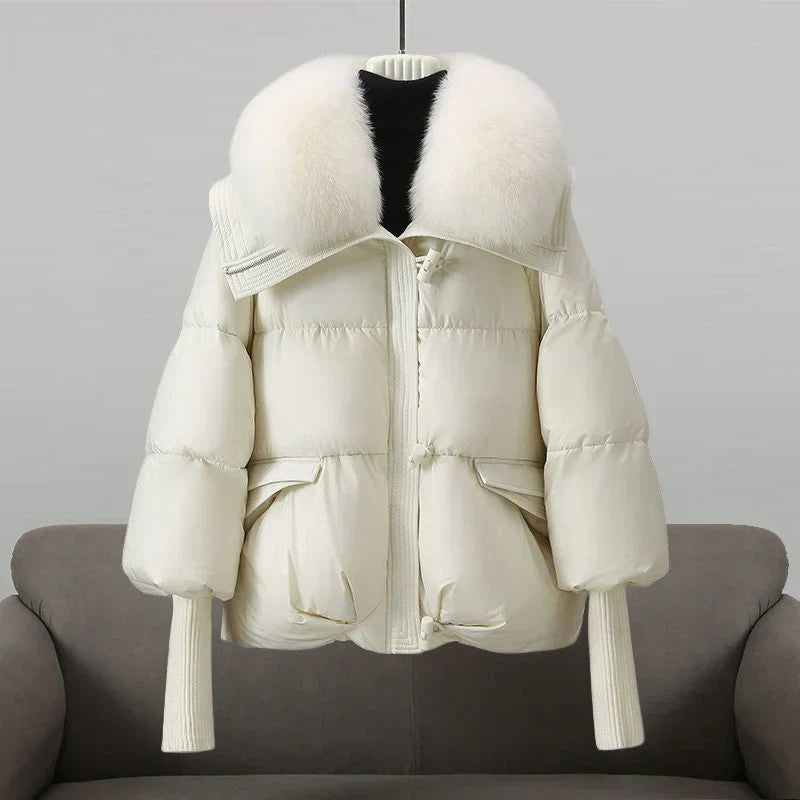 ARABELLA | STYLISH FUR COLLAR COAT