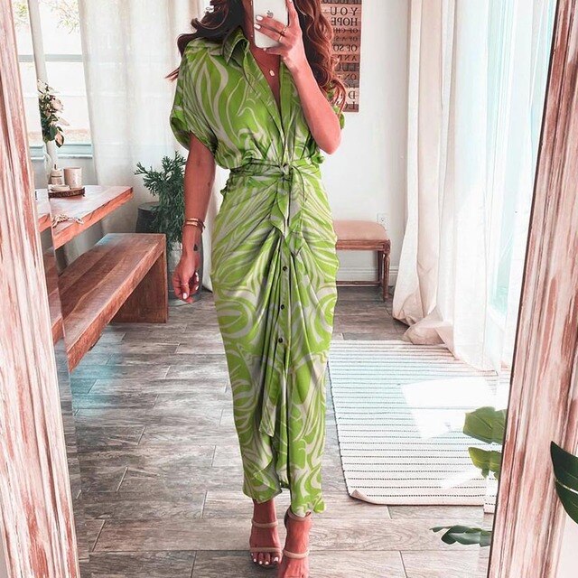 ELLIS - Boho dress with multicolored print