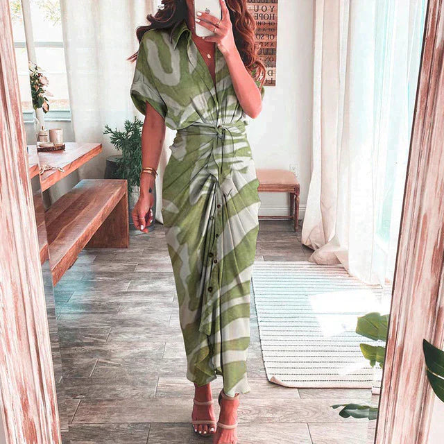 ELLIS - Boho dress with multicolored print