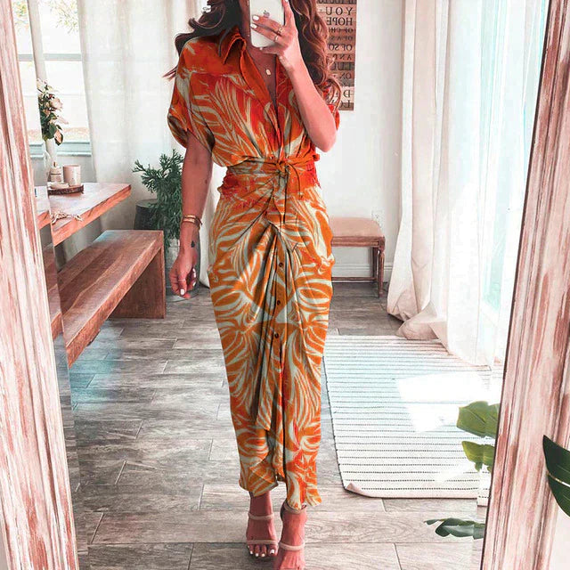 ELLIS - Boho dress with multicolored print